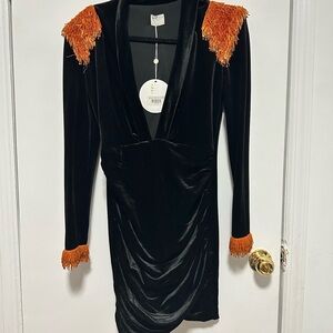 Zara Black Sequin Embellished Bodycon Dress